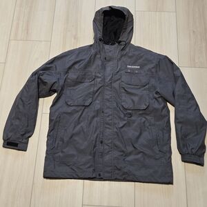 Field & Stream Gray Raincoat with Integrated Hood
